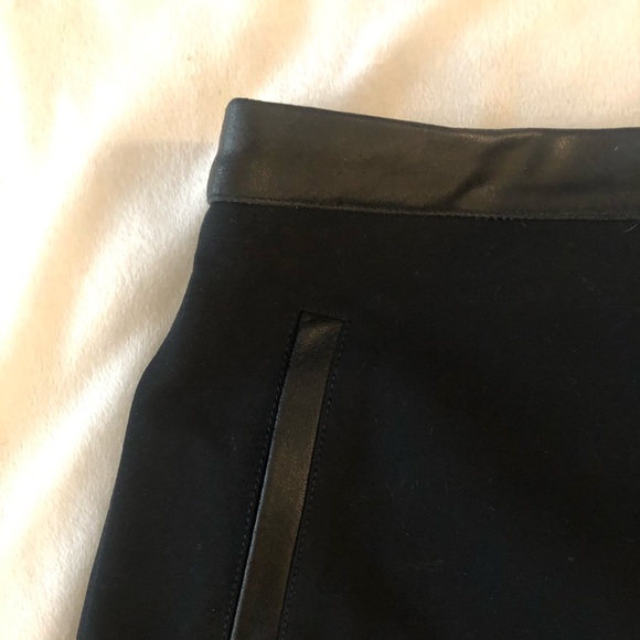 Club Monaco Fluted Skirt with Leather Detailing - Picture 3 of 7